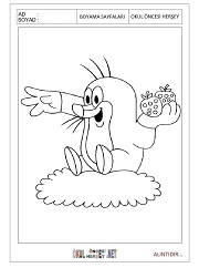 Köstebek boyama sayfaları